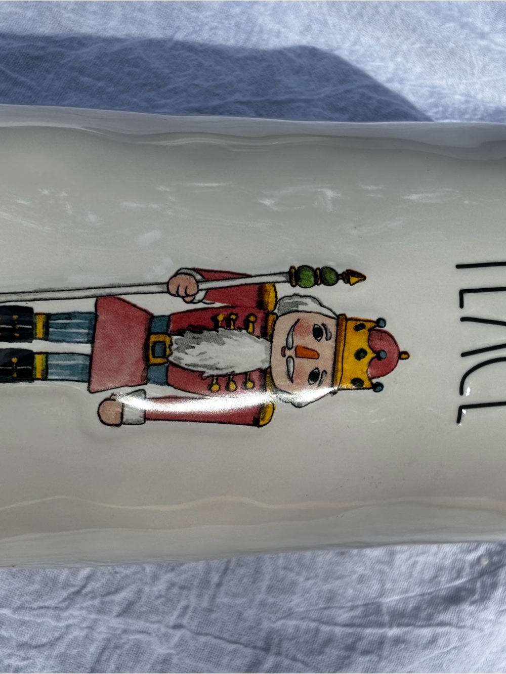 Rae Dunn Nutcracker Ceramic Canister "Peace" - Picture 5 of 9